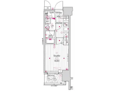 ガーラ横濱関内グランドステージ(1K/9階)の間取り写真