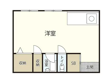 山村ビル(ワンルーム/4階)の間取り写真