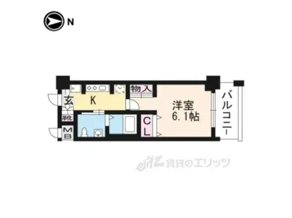 エステムプラザ京都御所ノ内REGIA(1K/5階)の間取り写真