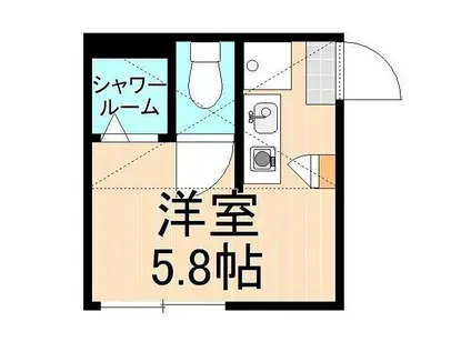 CREARQ(ワンルーム/1階)の間取り写真