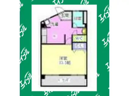 ヤカタハイツ(1K/5階)の間取り写真