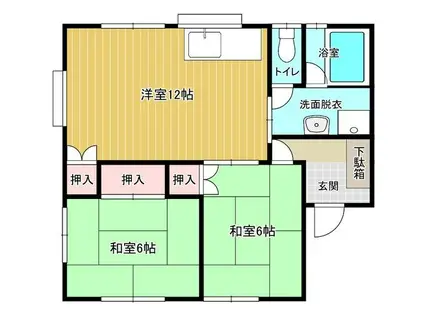 ファミール木村(2LDK/1階)の間取り写真