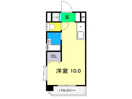 エスエスハイツ(ワンルーム/2階)の間取り写真