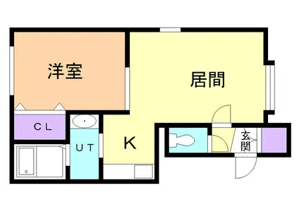 エテルノ(1LDK/2階)の間取り写真