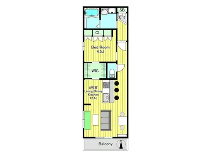 RESERVE H&M RESIDENCE(1LDK/3階)の間取り写真