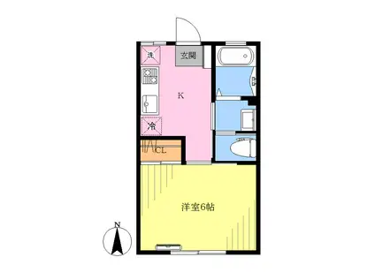 キャナル中板橋(1K/1階)の間取り写真