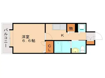 グランメールエスティエ(1K/9階)の間取り写真