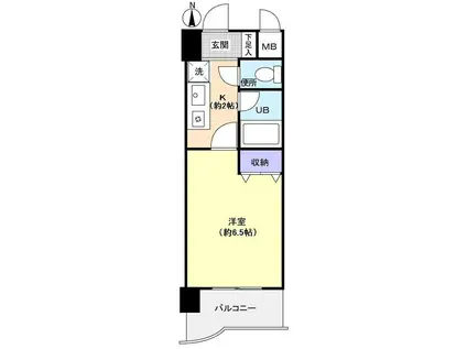 プライム出島(1K/3階)の間取り写真