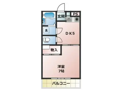 アミドール21(1DK/1階)の間取り写真