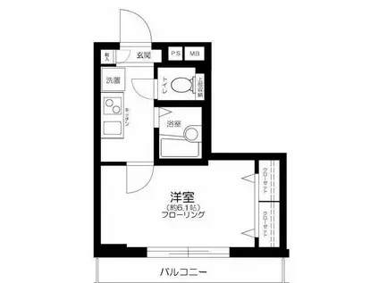 ヴォ―ガコルテ江古田(1K/3階)の間取り写真