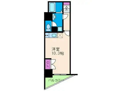 EZA蛍池(ワンルーム/6階)の間取り写真