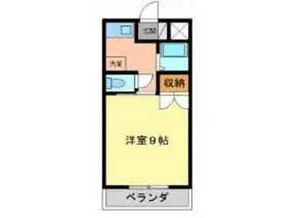 バグースII(1K/5階)の間取り写真