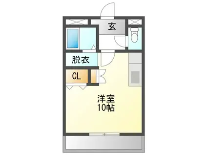 ヴォールYS(ワンルーム/1階)の間取り写真