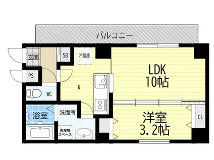 ベル アンジュ(1LDK/5階)の間取り写真