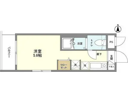インプルーブ中野新橋(1K/1階)の間取り写真