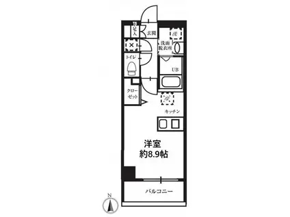 TSGARDEN高円寺(ワンルーム/4階)の間取り写真