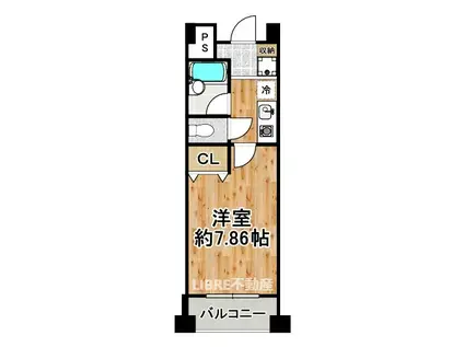 ステージ21(1K/5階)の間取り写真