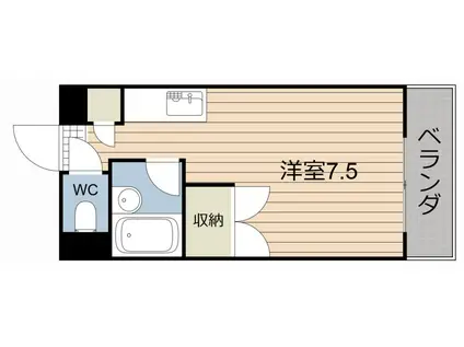 エントピア鴨池V(ワンルーム/5階)の間取り写真