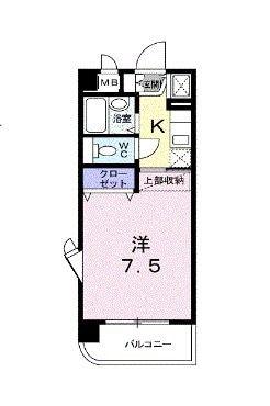 高城マナーハウス(1K/2階)の間取り写真