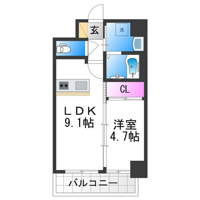 GM KOHAMA(1LDK/3階)の間取り写真