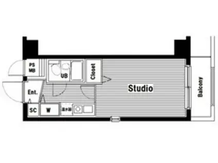 シティ東十条(1K/3階)の間取り写真