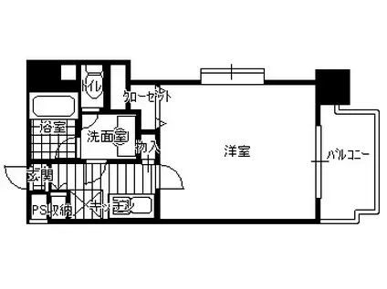 ピュアエスク比恵(1K/4階)の間取り写真