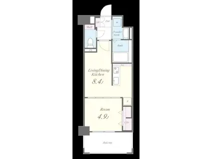 アーヴェンス吉塚(1LDK/3階)の間取り写真