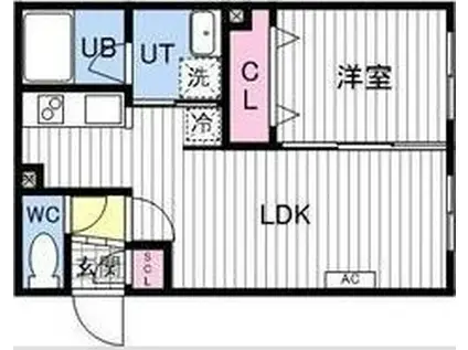 ASTER S14(1LDK/4階)の間取り写真