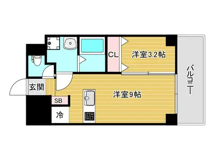 A BENTEN(1LDK/7階)の間取り写真