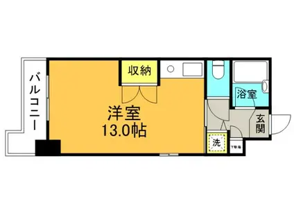 エスタシオン光町(ワンルーム/4階)の間取り写真