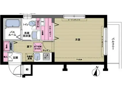 フェニックス中野新橋パインアイル(1K/3階)の間取り写真