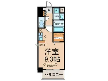 Z・R東別院(ワンルーム/4階)の間取り写真