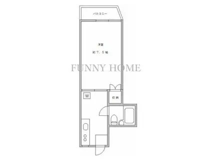 川島コーポ(1K/1階)の間取り写真