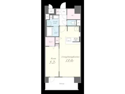 ベイ・グランデ弁天町(1LDK/3階)の間取り写真