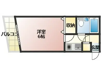 ベル天満(1K/5階)の間取り写真