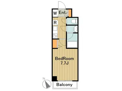 アドバンス相模原(1K/6階)の間取り写真
