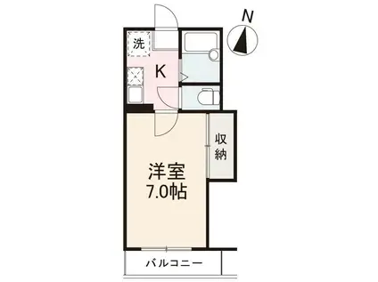 アルフィーネ国宗(1K/3階)の間取り写真