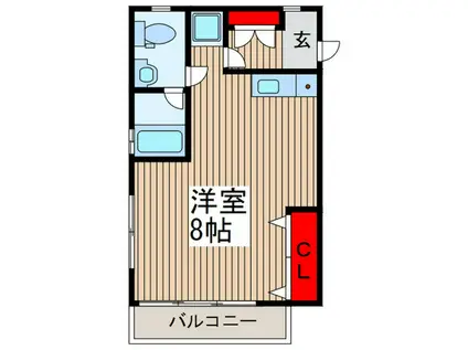 レジデンス清水(ワンルーム/3階)の間取り写真