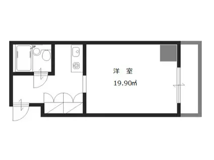 VERDE KITANO(1K/2階)の間取り写真