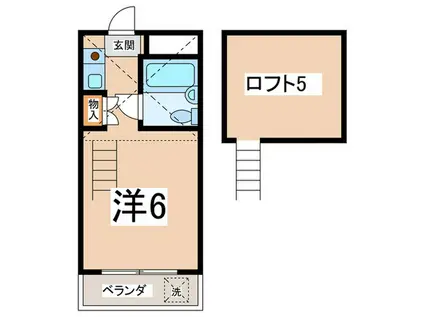 レクコーポ妙蓮寺(ワンルーム/2階)の間取り写真
