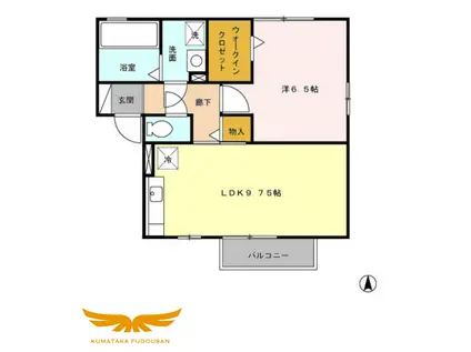 イーグルスネスト(1LDK/2階)の間取り写真