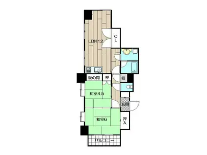 エルドラド東武(3DK/1階)の間取り写真