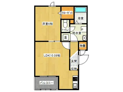 パルファンI(1LDK/2階)の間取り写真