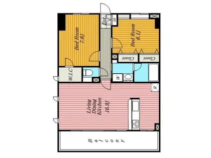 メゾン・ド・ジュピター(2LDK/8階)の間取り写真