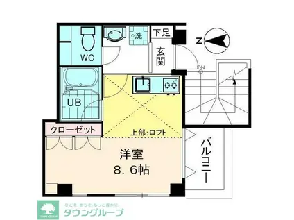 リヴェール睦 白山(ワンルーム/5階)の間取り写真