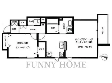 エンゼ桜新町(1LDK/2階)の間取り写真