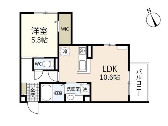 スカイ長束(1LDK/3階)の間取り写真