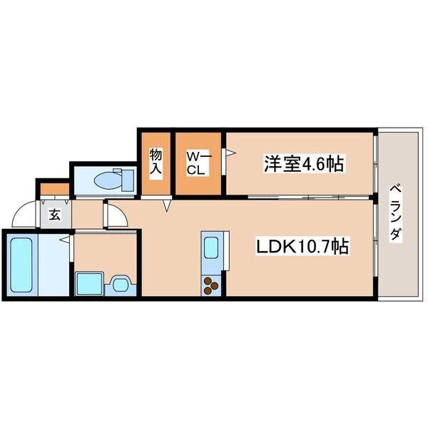 GRAN VILLAGE御着(1LDK/1階)の間取り写真