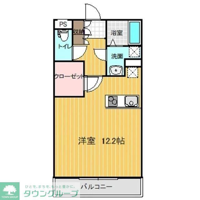 フォーサイト(ワンルーム/4階)の間取り写真