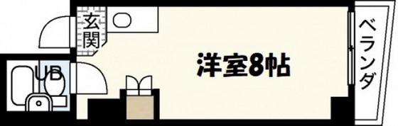 カルム住吉弐番館(ワンルーム/4階)の間取り写真